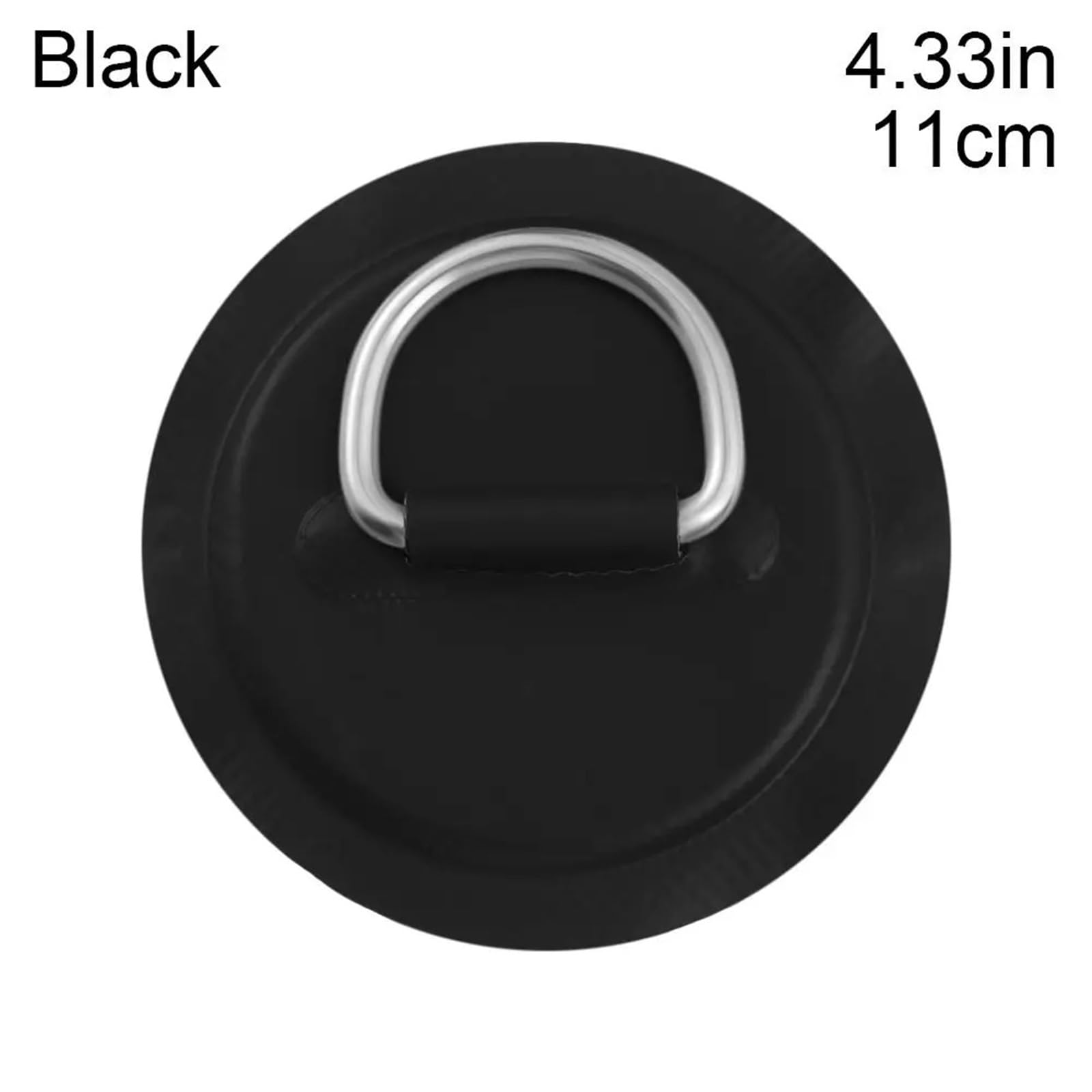 D-Ring-Patch aus Edelstahl
