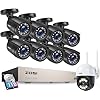 ZOSI 8CH 1080P Security Camera System with 1TB HDD H.265+ 8 Channel 5MP Lite Video DVR Recorder with 8x1080P HD 1920TVL Cameras&C289 WiFi Pan Tilt Outdoor Camera,AI Detection,Color Night Vision