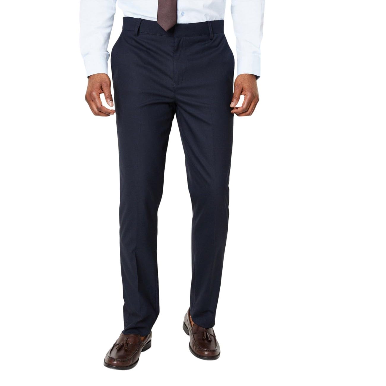 Burton Men's Navy Tailored Fit Smart Trousers 32R