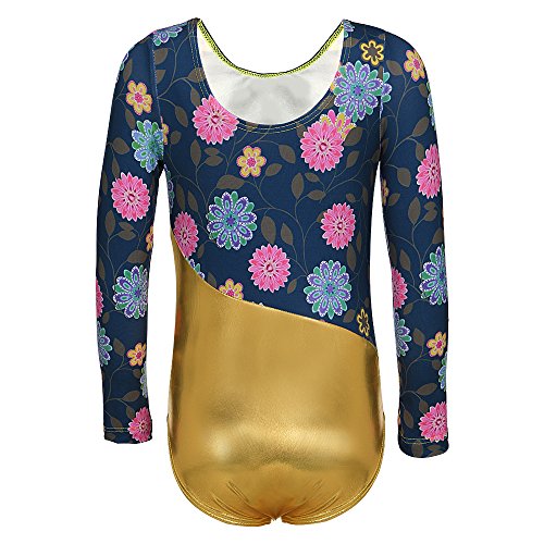 Image of DAXIANG Gymnastics Leotard for Girl Dance Clothes Gold Sparkly Mermaid 2-15 Years