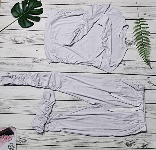 Plus Size Track Suits For Women Set With Pocket 2 Pieces Long Sleeve Warm Up Outfit Patchwork Pants Set For Biker Yoga Jogger Office Work Dating Or Casual Daily Wear #TOP4