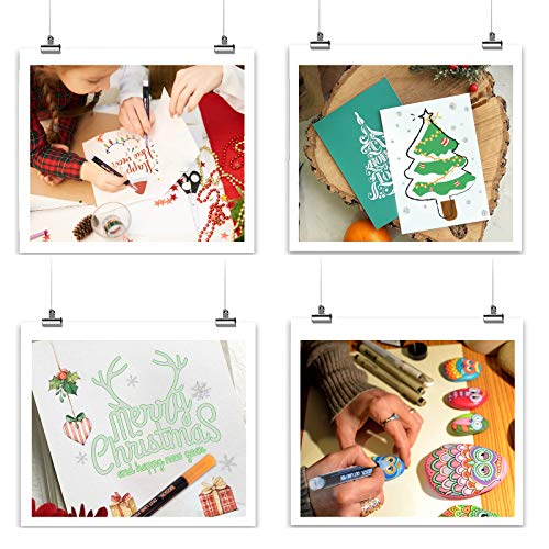 Outline Metallic Markers Set, Zscm 21 Colors Super Squiggles Double Line Paint Pens Outline Markers, For Drawing Coloring, Greenting Card Writing, Art Crafts Projrcts, Metal, Wood, Ceramic, Glass #TOP6