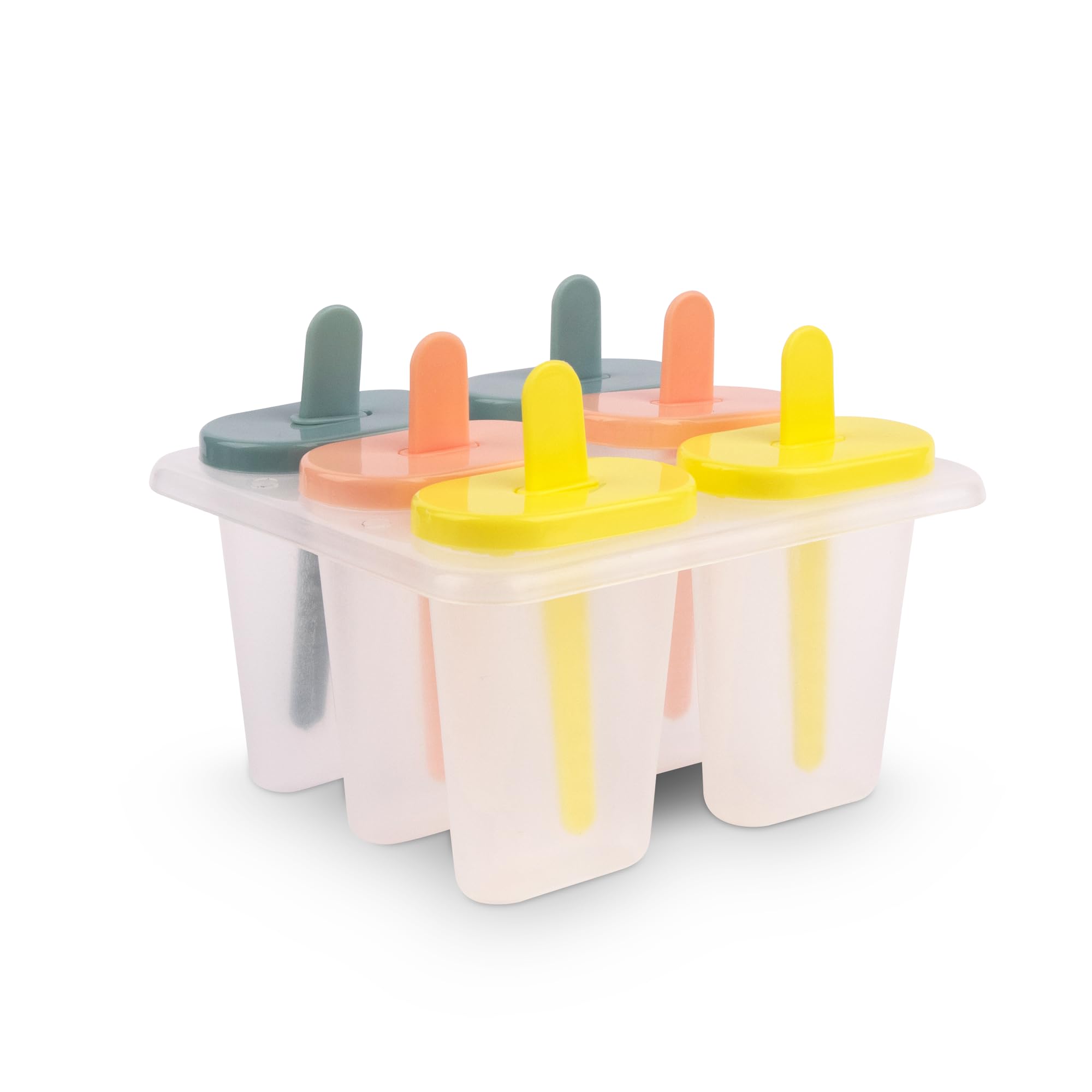Ice Lolly Moulds, Healthy Refreshing Fruit Treat Maker with Sticks and Drip Guards