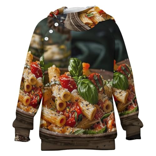 Italian Penne Rigate MacaroniChildren's Raglan Sleeve Hoodie, Suitable for Home And Outdoor Use12-13Y