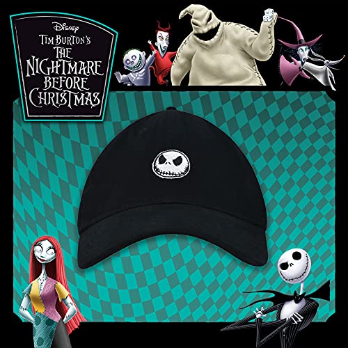 Image of Disney The Nightmare Before Christmas, Jack Skellington Adjustable Baseball Cap, Black, One Size