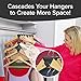 Ruby Space Triangles Original AS-SEEN-ON-TV, Ultra- Premium Hanger Hooks Triple Closet Space 18 PC Value Pack