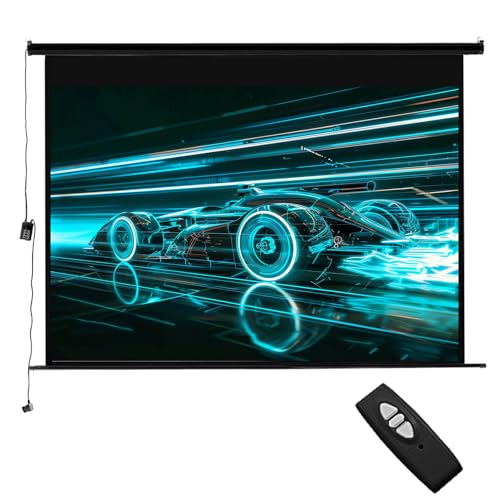 INMOZATA Motor Leinwand Beamer Elektrisch 293cm, Bild 266 x 149 cm(120 Zoll), Format 16:9, Fernbedienung, Deckenmontage & Wandmontage Projektor Leinwand für Heimkino Büro Schule...