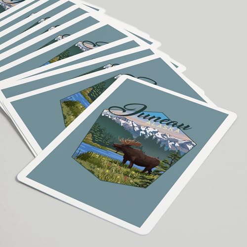 Lantern Press Naipes Poker Juneau Alaska Moose miniatura 5
