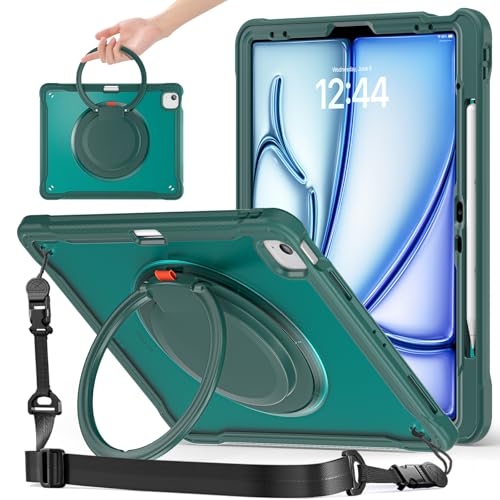 Funda iPad Air 13 M4 antichoque para niños con asa de anillo y correa