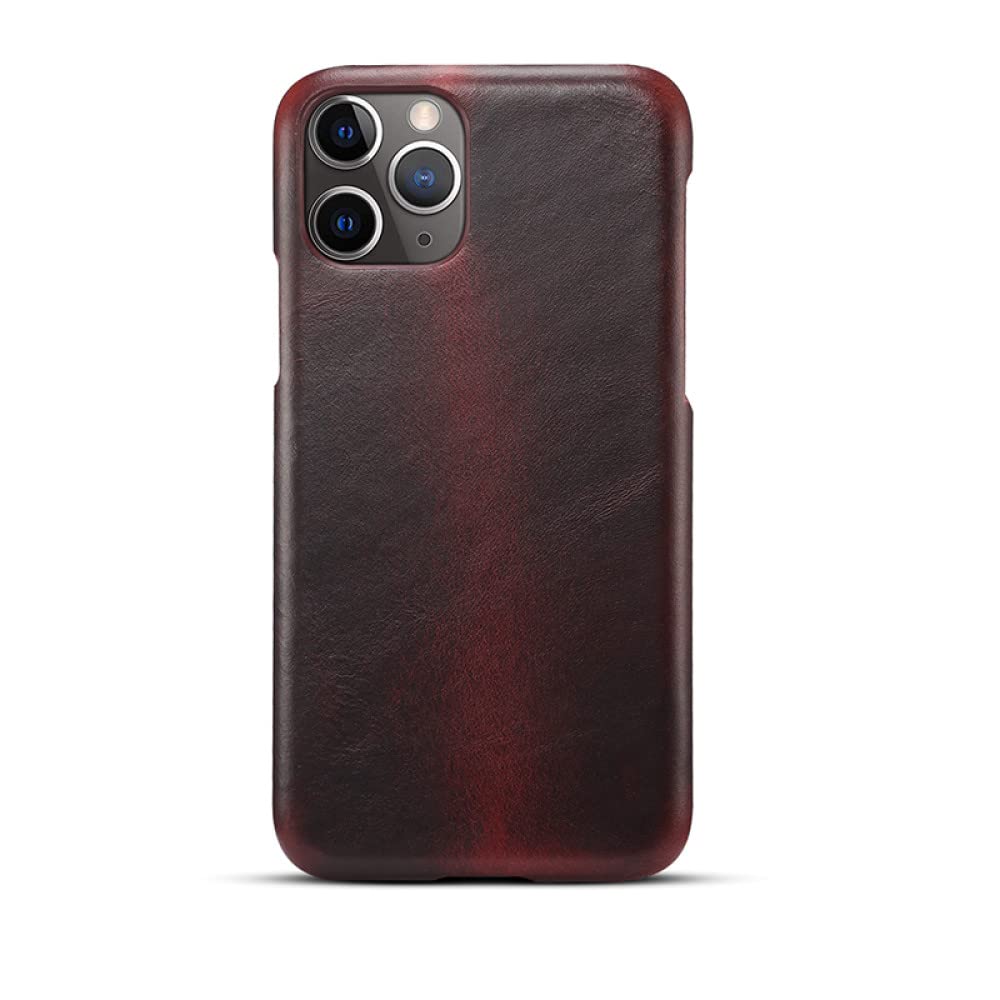 Coque cuir véritable iPhone 11 étui rigide fin anti-rayure