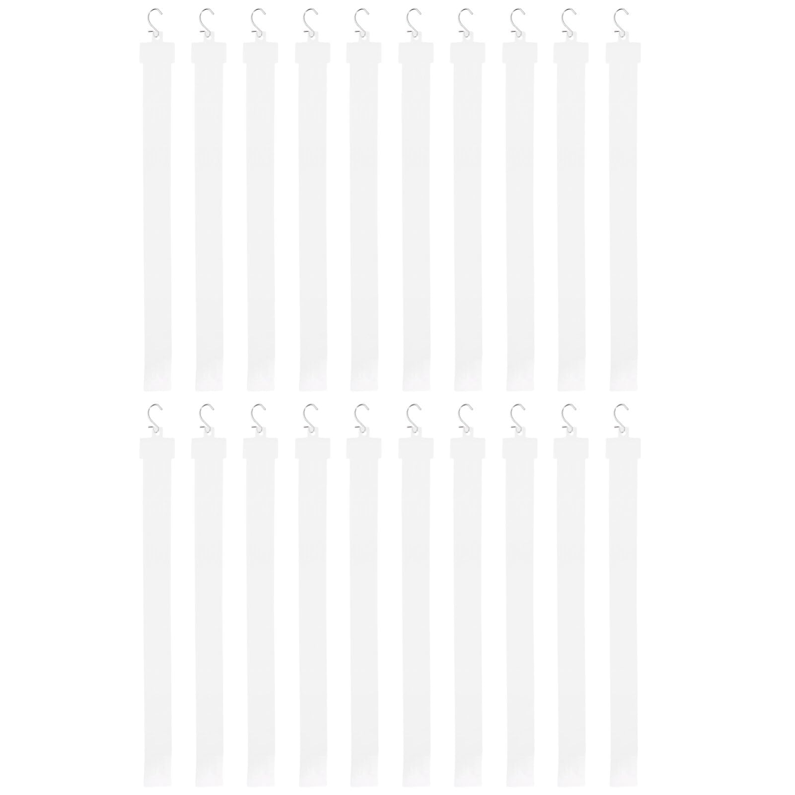 ULTECHNOVO Retail Display Strip Hanging Display Rack with Clips for Chips Snacks Candy Hats Merchandising Strip Display Plastic Clip on Strips 20pcs