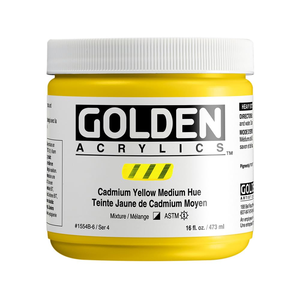 Golden : Heavy Body Acrylic Paint : 473ml : Cad Yellow Medium Hue — image 1
