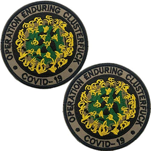 Morale Patch, 2 PCS Operation Enduring Cluster Team Response Patch, Funny Patches with Fastener Hook and Loop Backing, Military Embroidered Patch for Backpack, Cap, Vest
