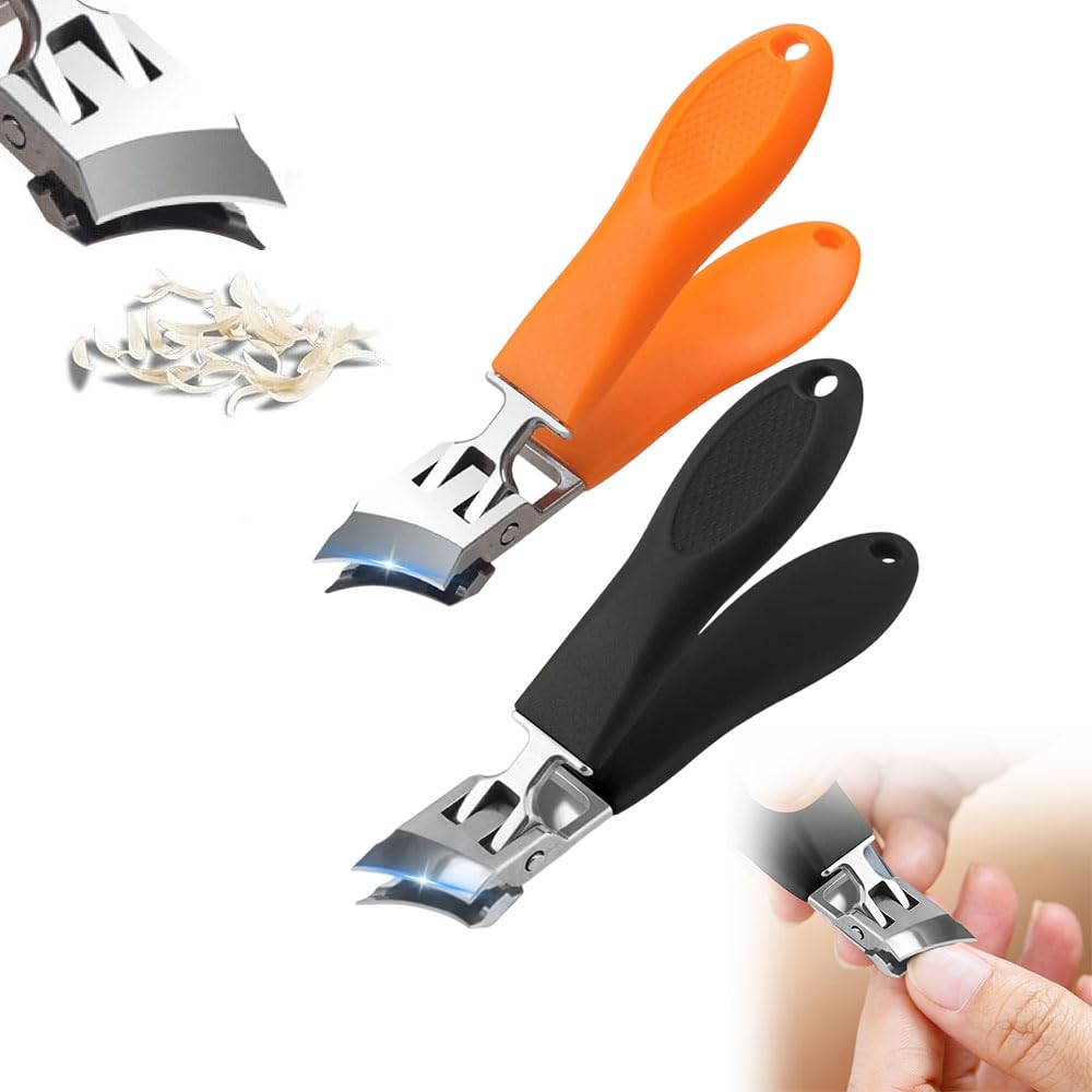Wide Jaw Opening Anti-Splash Slanted Nail Clipper 2026 New Fingernail and Toenail Clippers Clippers for Ingrown Nails Curved