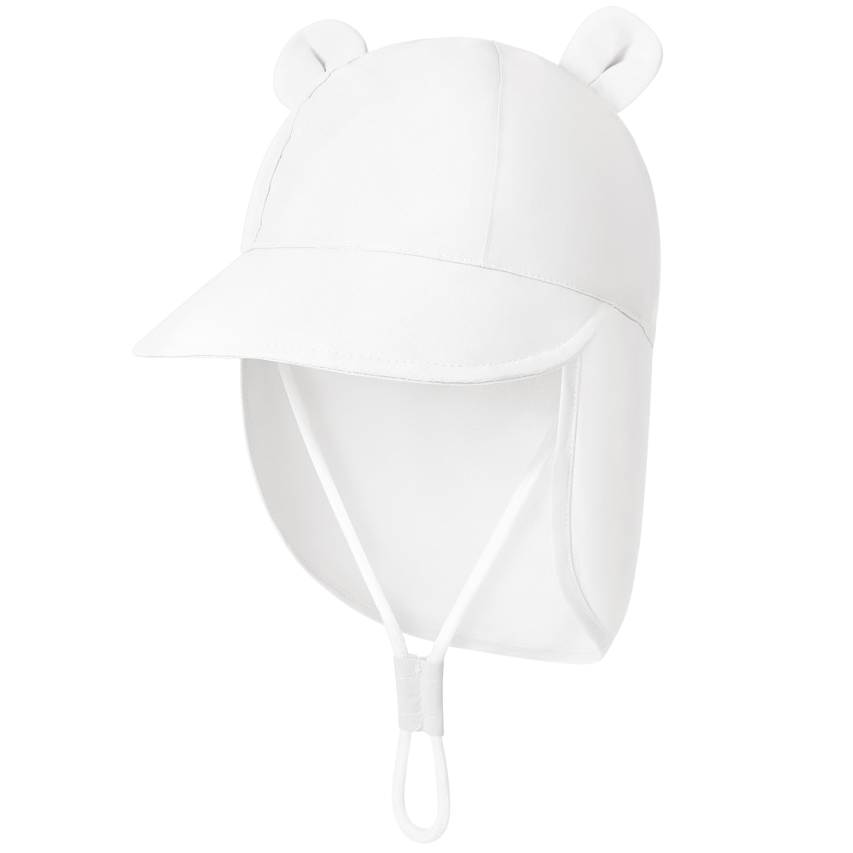 Durio Baby Sun Hat with Bears Ears UPF 50 Sun Protection Baby Beach Hat with Neck Flap Bucket