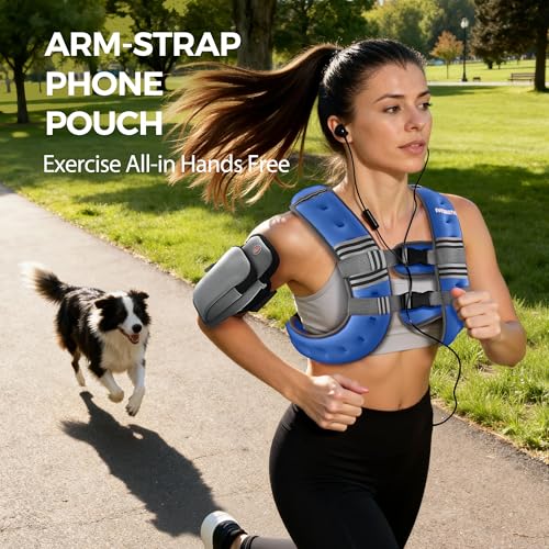 Image of PACEARTH Weighted Vest,6lb /8lb /10lb /12lb /16lb /20lb /25lb /30lb Weight Vest with Reflective Stripe, Body Weight Vests for Women, Men, Weight Loss Workout, Strength Training, Running, Walking, Jogging