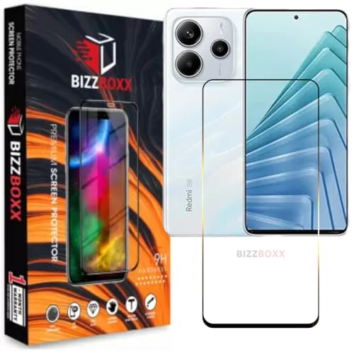 Image of Tempered Glass Screen Protector for Compatible with Redmi Note 14 5G (Black) | Edge-to-Edge Coverage | 9H Hardness | [Pack of 1]