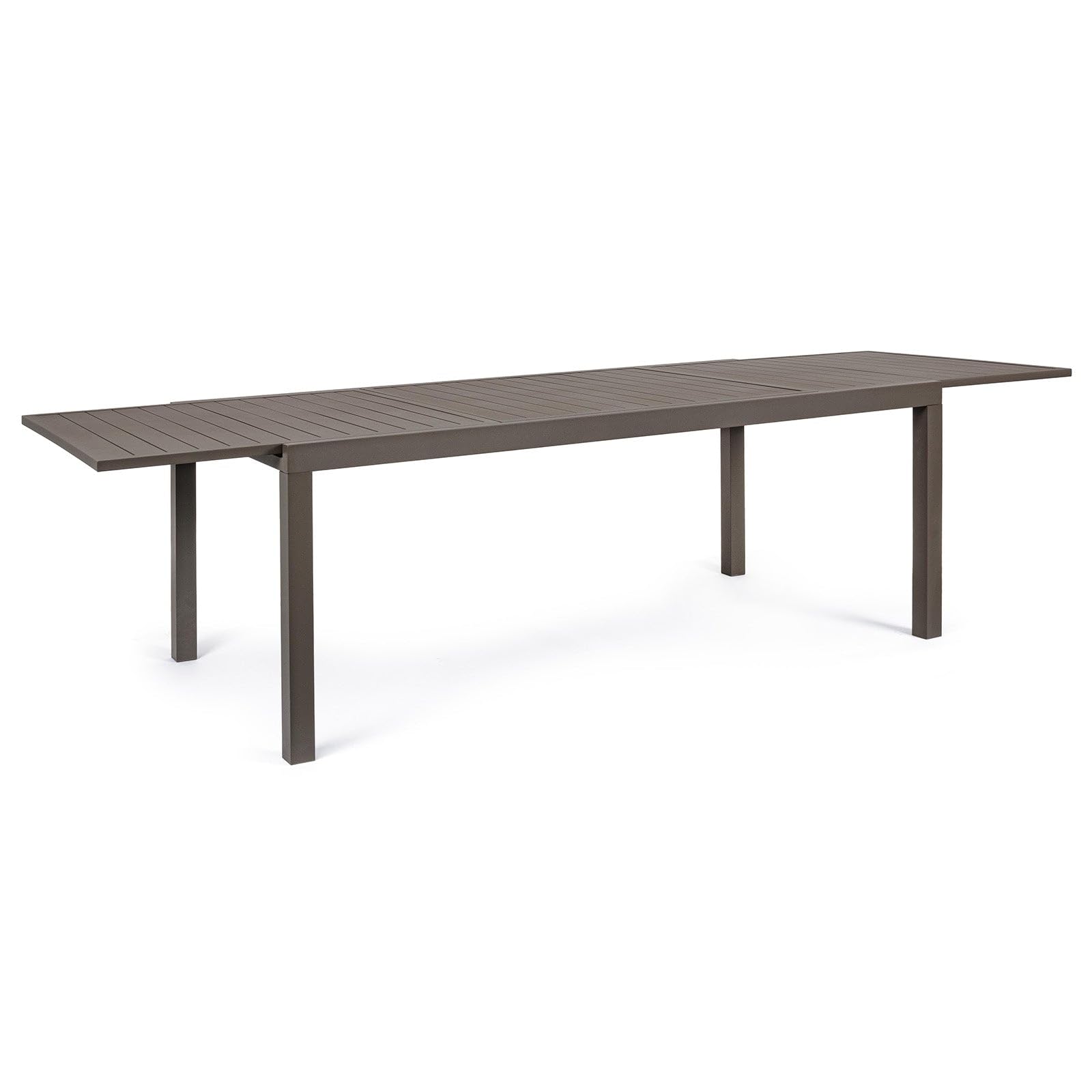 Decor Space Tavolo allungabile Fuerteventura in alluminio Taupè dogato da esterno per giardino (Tavolo/160-240 x 90 cm)