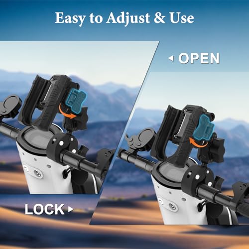 Image of Universal Phone Mount for Bike /Motorcycle /Scooter /ATV, 720 Rotatable Anti-Shake Holder with One-Hand Quick Release &Secure Lock Knob, Fits 5.4-7.2 inch iPhone 16 /15 /14 /13 Pro Max, 75026