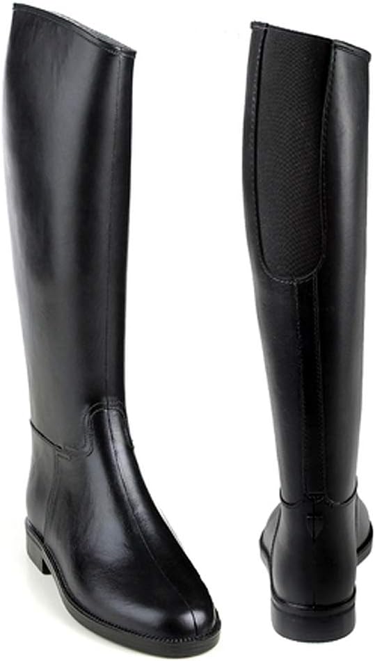 EQUISTAR Ladies Cadet Flex II Rubber Tall Riding Black Boots with Elastic Insert