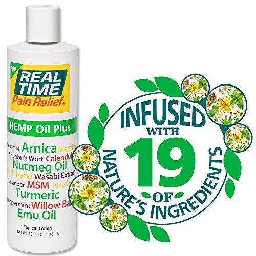 Real Time Pain Relief Hemp Oil Plus - 12oz Bottle | Advanced Formula with Hemp Oil and 19 Natural Ingredients | Relieves Joint and Muscle Discomfort | Includes Arnica, Turmeric, MSM, and Emu Oil - Image 5