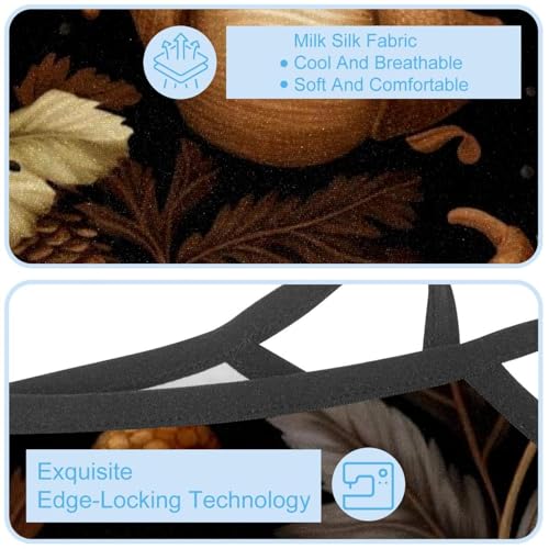 4 Pieces Thanksgiving Acorn Neck Gaiter Bandana Face Mask, Sun Cooling Scarf Gator Cover Head for Men Women3