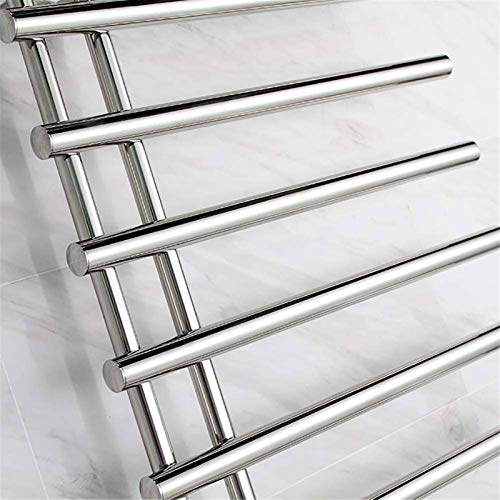 Sèche-serviettes électrique 4+4 barres en acier inoxydable brossé