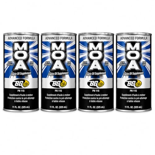 BG Advanced Formula MOA PN 115 Motor Oil Additive Engine Oil Supplement 11 fl oz Cans Pack of 4