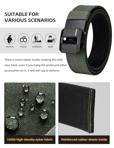 Image of IDOGEAR SPORTS Tactical Ratchet Belt 1.5 inch EDC Gun Belt Reinforce Heavy Duty Belt With Adjustable Buckle