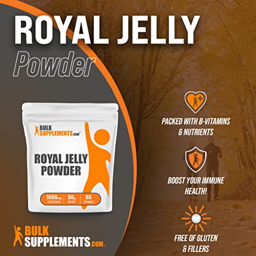 Bulksupplements.com Royal Jelly Powder - Royal Jelly 1000Mg - Royal Jelly Nutritional Supplements - Royal Jelly Supplement - For Immune Support - 1000Mg Per Serving (50 Grams - 1.8 Oz) #TOP2
