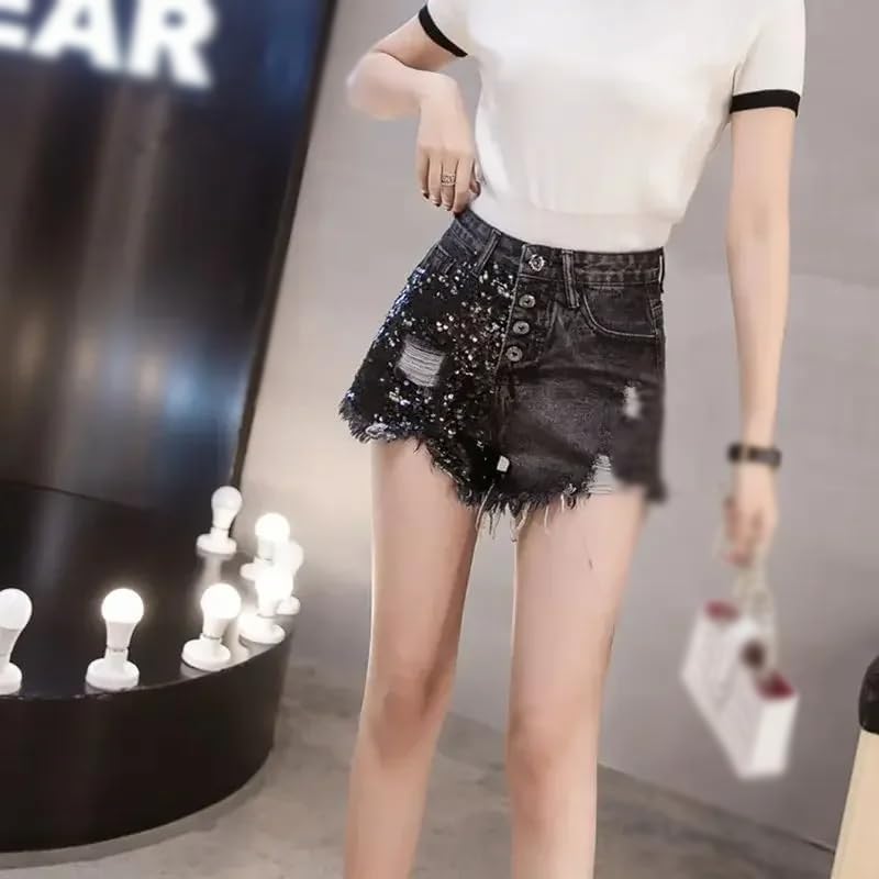 Pants Women Summer Wide Leg High Waist Casual Clothing Jean Denim Shorts