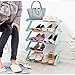 HLY Wielowarstwowy regał na buty z tworzywa sztucznego, wielofunkcyjny regał na buty, prosty regał magazynowy, nowoczesna szafka na buty/niebieska/45,5 x 19 x 56,2 cm