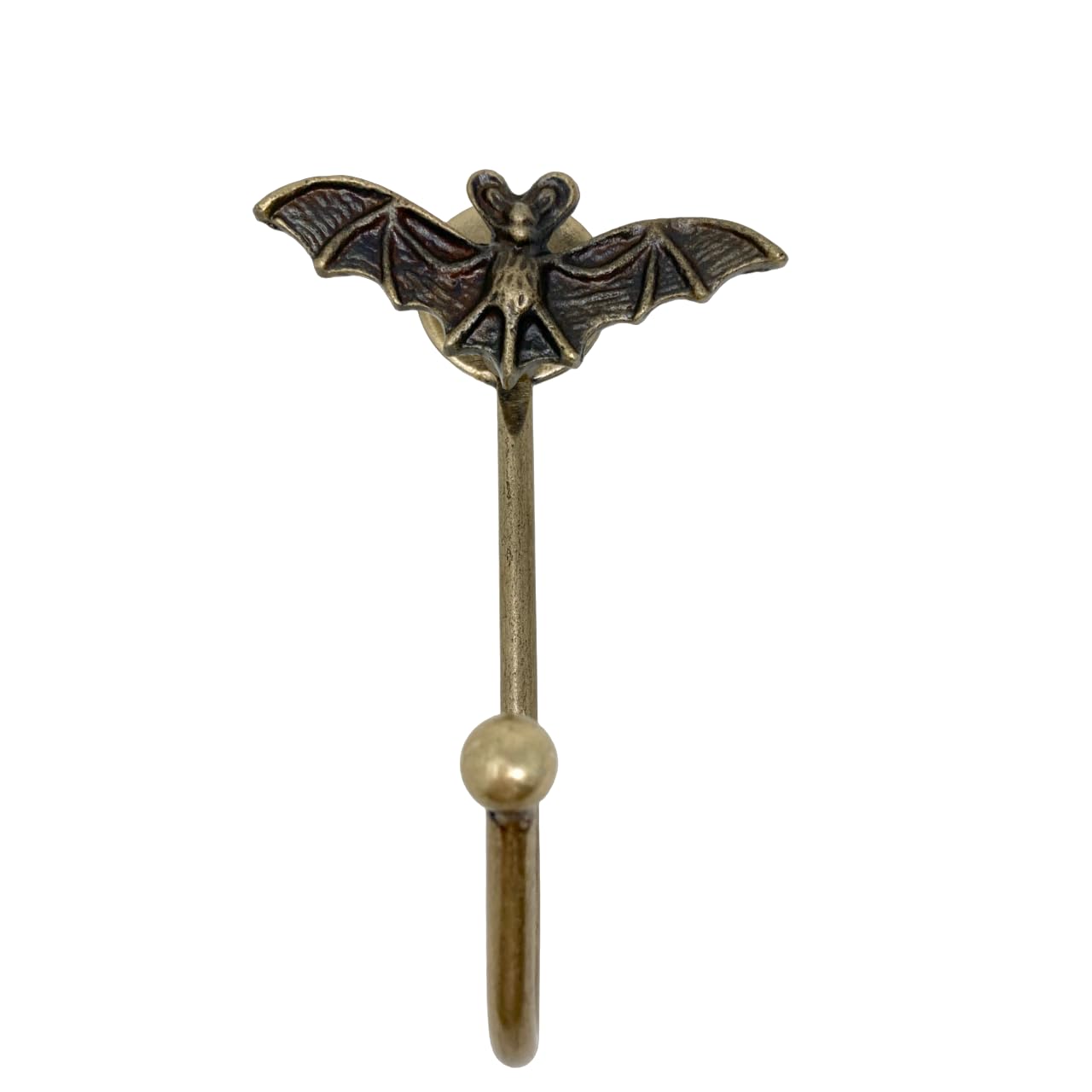 Knobs By Blossom Vintage Antique Brass Iron Wall Hooks Tie Backs Bronze Handmade Metal Animal Hook (4. Flying Bat)