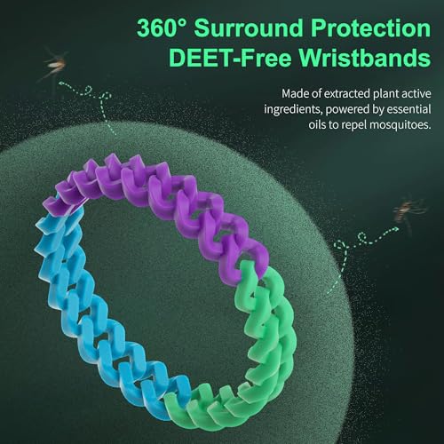 12 pack rainbow mosquito repellent bracelets for adults and kids deet-free insect amp bug repellent bands individually wrapped repellent wristbands for outdoor camping traveling
