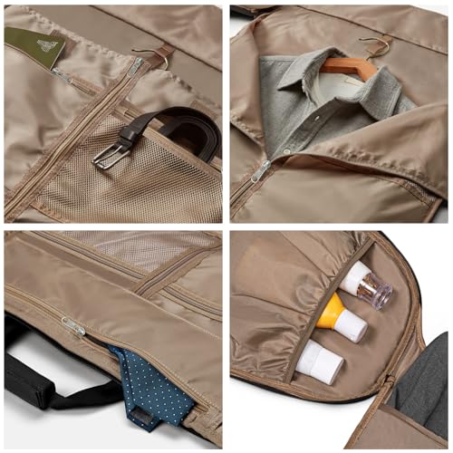 Garment duffel Bag for Travel,Convertible 2 in 1 Carry On Duffel with Laptop Compartment, Suit Travel Bag for Men and Women（black） - Thumbnail 4