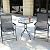 DIMAR GARDEN 24" Outdoor Side Table Patio Metal Round Bistro Coffee Table with Glass Top,Black