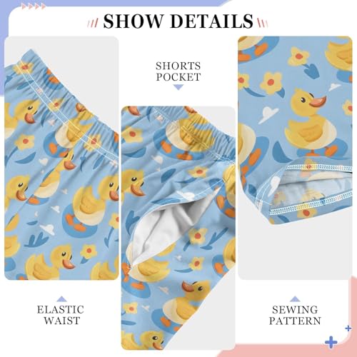 Duck Pajamas Bottoms with Pockets Comfy Pjs Sleepwear Elastic Waistband Pajamas Pants Lounge Pants for 6-14 Years4