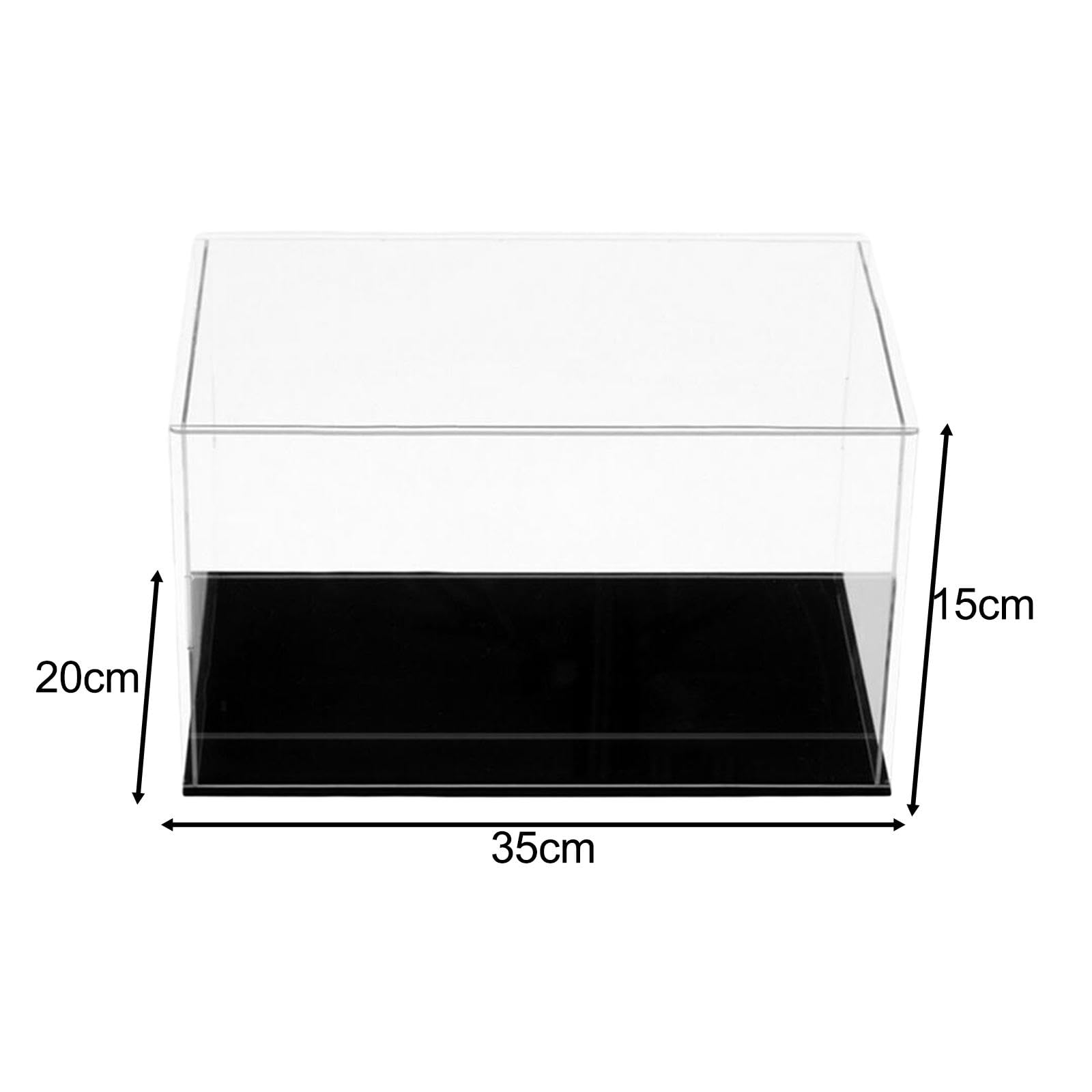 Transparente Organizer-Box, Acryl-Vitrine für Druckguss, Auto-Modell, Statuen, Puppen, 35 x 20 x 15 cm