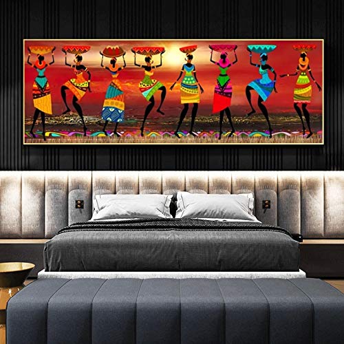 Decoration murale chambre adulte avec tableau femme africaine sans cadre