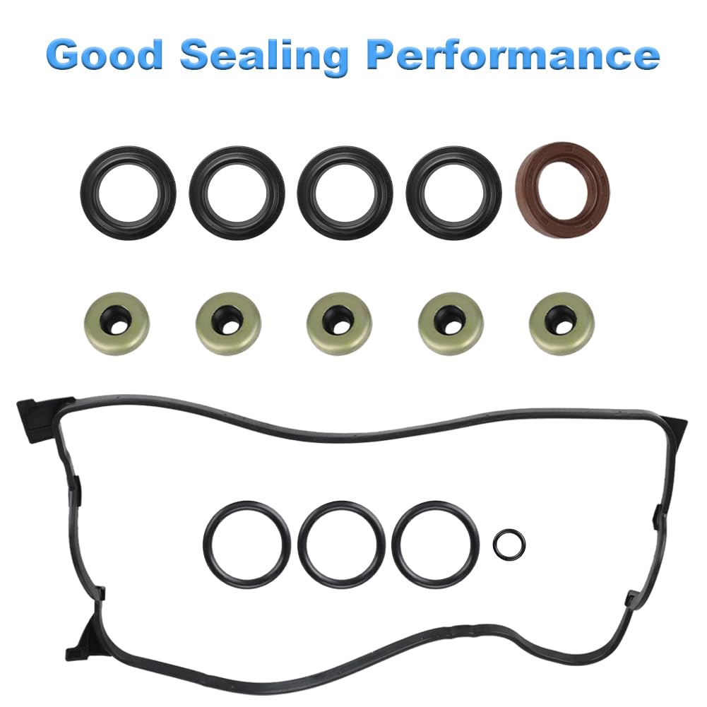 Engine Cylinder Head Gasket Set with Bolts Compatible with Honda Civic 1996-2000, Civic del Sol S 1996-1997, D16Y8 D16B5 D16Y5 D16Y7 1.6L Replacement for HS9915PT-1 HB4029 HS54234