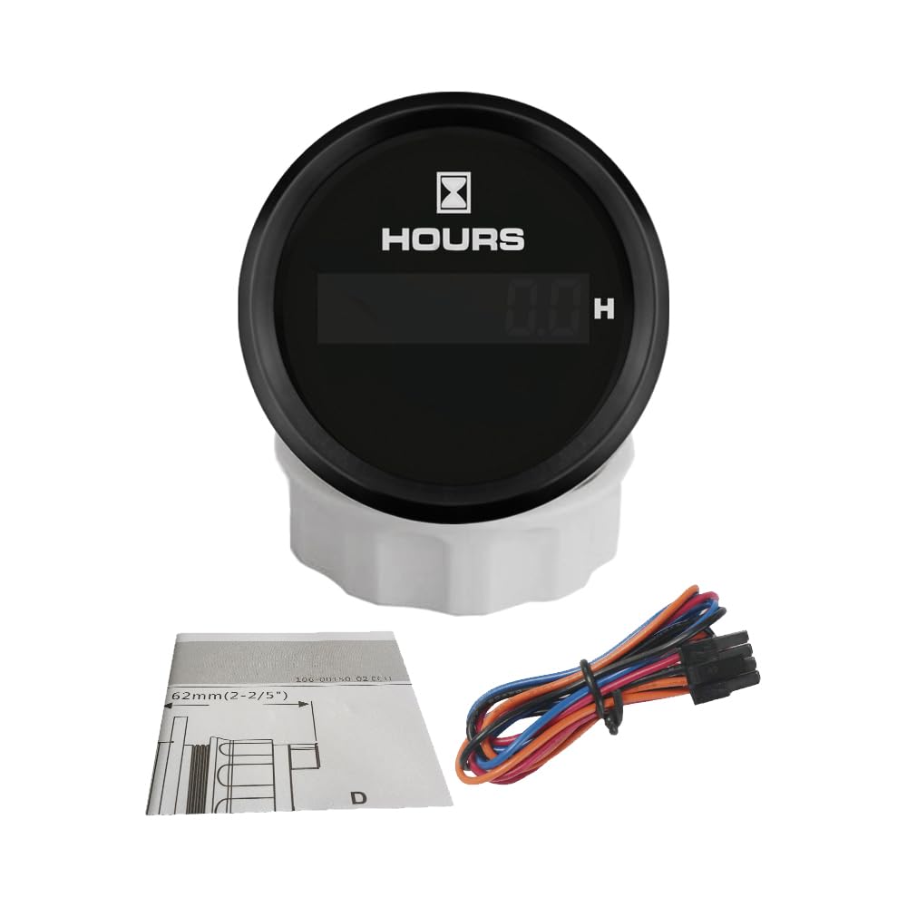 ELING 52mm contatore ore digitale ore regolabile con 8 colori retroilluminato 12V 24V per auto ATV UTV