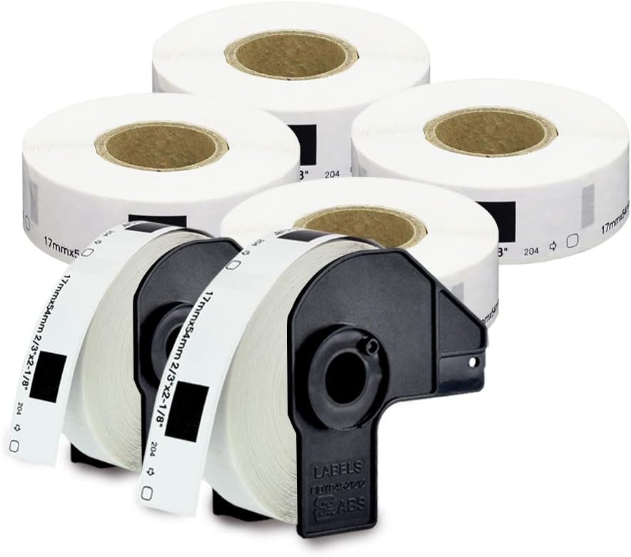 enKo - Compatible DK-1202 Shipping & Postage 2-3/7" x 4" Replacement Labels, Compatible for Brother QL Label Printers [6 Rolls / 1800 Labels with 2 Replacement Frame]