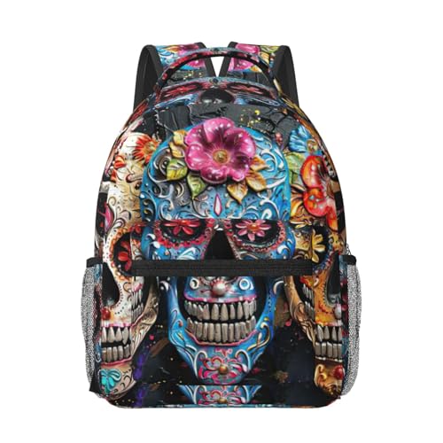 Sac à dos ordinateur crânes de sucre avec protection PC et format cabine