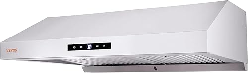 VEVOR Campana extractora para debajo del gabinete, filtro permanente de acero inoxidable con motores duales, ventilación de estufa de cocina de 30