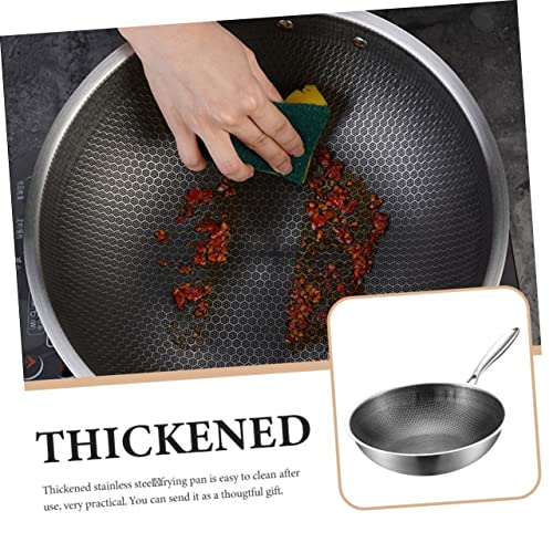 Wok de acero inoxidable con superficie honeycomb antiadherente miniatura 3