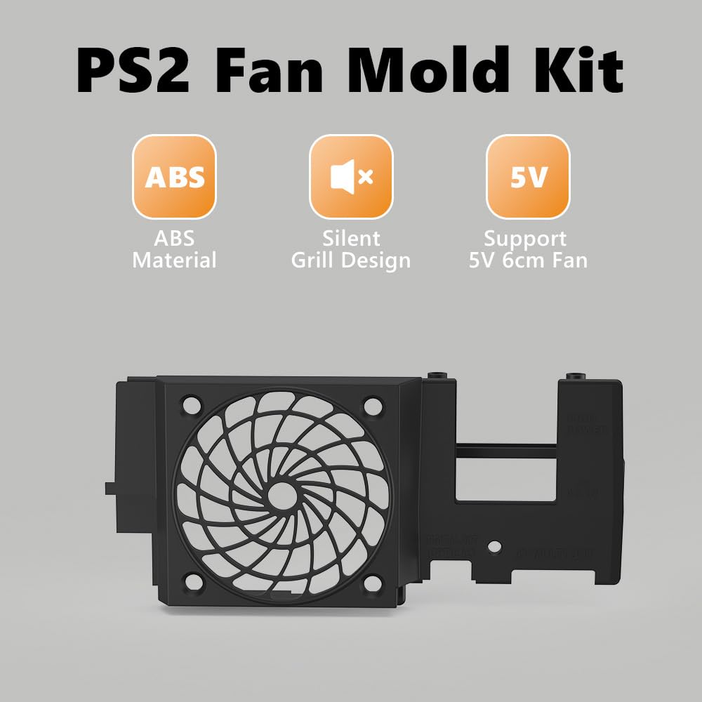 Wspornik wentylatora Noctua do PS2 Fat - uchwyt chłodzący ABS NF-A4x10, beznarzędny zestaw do aktualizacji chłodzenia PlayStation 2 (ciche rozwiązanie)