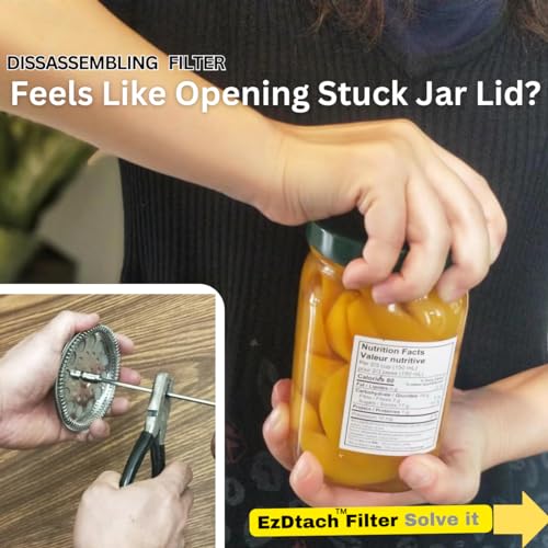 EzDtach French Press Coffee Maker with 2 Extra Screens, 34oz, French Press Stainless Steel 304 Grade, Easy Disassemble Design Double Filter, Thick Heat Resistant Glass Pot (Copper)