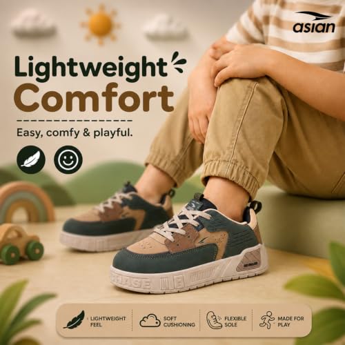 Image of ASIAN Sonic-02 Kids Sneakers for Boys & Girls | Casual Sneakers with Cushioned Sole Comfort