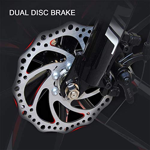 JLRTY Mountainbike Mountainbike, 26 Zoll Männer/Frauen Hardtail Bike Carbon Stahlrahmen Doppelscheibenbremse Und Vorderradaufhängung (Color : Black+Green, Size : 21 Speed) – Bild 6