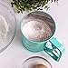 Webake Flour Sifter for Baking Stainless Steel One-handed Small Flour Sieve Kitchen Sifter Cocoa Powder Sieve Baking Supplies Stylish Green